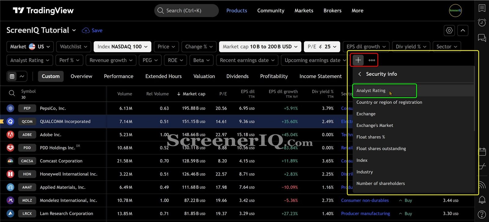 add more stock info