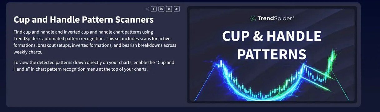 pre-built cup and handle pattern scanners